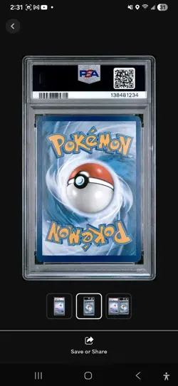 Pokemon TCG Charizard EX 199/165 Special Illustration Rare 151 Series PSA 9 NM - Image 3