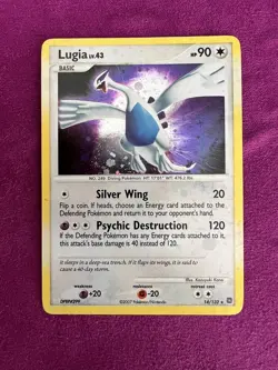 2007 POKEMON DIAMOND & PEARL SECRET WONDERS 14 LUGIA-HOLO (HOLO BLEED ERROR) - Image 1