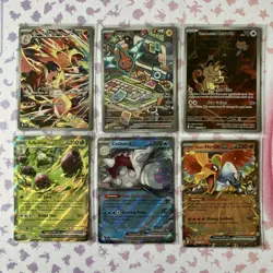 Pokemon TCG Destined Rivals Lot Of 6 Ethan’s Typhlosion Team Rockets Meowth - Image 1