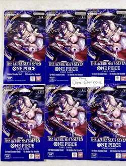 LOT OF 6 One Piece TCG OP-14 Azure Sea's Seven Sleeved Booster Packs English NEW - Image 1