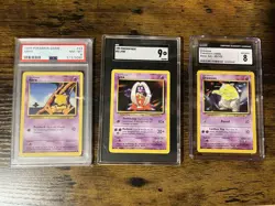 Pokemon 1999 Base Set Abra Jynx Drowzee Basic English Graded Card Lot - Image 1