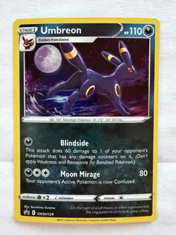 Umbreon SWSH129 - Black Star Promo - Near Mint NM Holo Pokemon Card (2) - Image 2