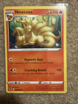 Pokemon TCG Ninetales 018/195 2022 Silver Tempest Uncommon Card - NM - Image 1