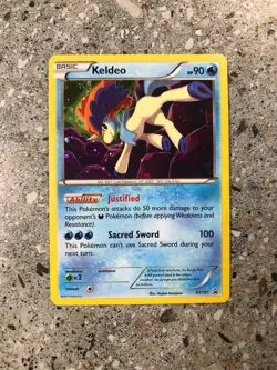 Pokemon TCG Cards Keldeo XY191 Black Star Promo Holo NM-M - Image 1