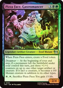 NM Foil Pizza Face, Gastromancer, MTG, TMNT, Magic the Gathering, 163 - Image 1