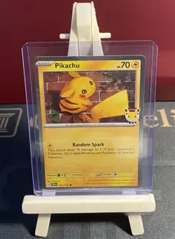 Pikachu 051/162 Pokemon Day 30th Anniversary Stamped Promo TCG Plus Coin - Image 1