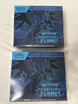 Pokemon TCG Mega Evolution Phantasmal Flames Elite Trainer Box Lot of 2 - Image 1