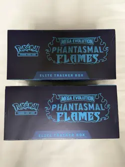 Pokemon TCG Mega Evolution Phantasmal Flames Elite Trainer Box Lot of 2 - Image 2