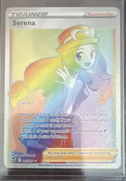 Pokemon Serena 207/195 Silver Tempest Secret Rare Holo Full Art Trainer - Image 1