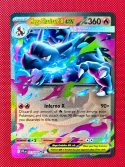 Mega Charizard X ex 013/094 Me02: Phantasmal Flames Double Rare NM Pokemon TCG - Image 1