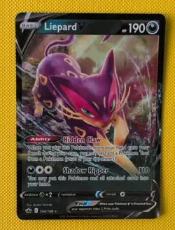Liepard V 104/198 Chilling Reign Ultra Rare Pokemon Card - Image 1