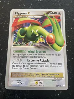 Pokemon TCG Flygon LV.X 105/111 2009 World Championship Card - Image 1