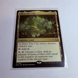 MTG Three Tree City Legendary Land Bloomburrow - Image 1