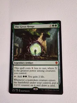 MTG The Great Henge Throne of Eldraine NM but A Very Slight Hard To See Dent. - Image 1