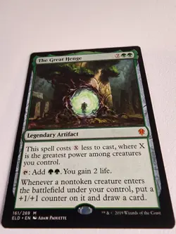 MTG The Great Henge Throne of Eldraine NM but A Very Slight Hard To See Dent. - Image 5