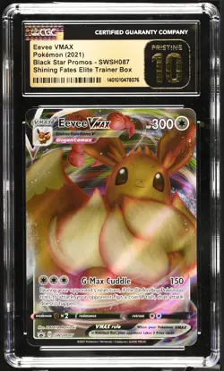 Pokemon PRISTINE CGC 10 Eevee VMAX SWSH087 Black Star Promo Shining Fates ETB - Image 1