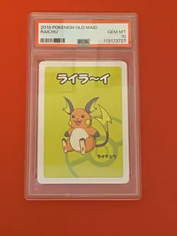 2019 Pokemon Old Maid Raichu PSA 10 - Image 1