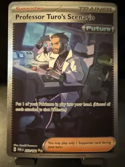 Pokemon Professor Turo's Scenario 257/182 Special Illustration Paradox Rift NM - Image 1