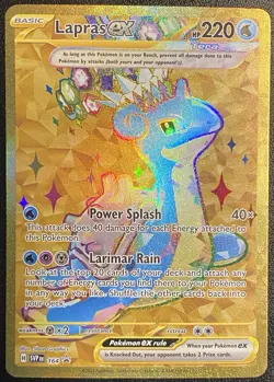 Lapras ex Full Art Gold Promo 164 Pokemon TCG S&V Black Star Promo NM - Image 2