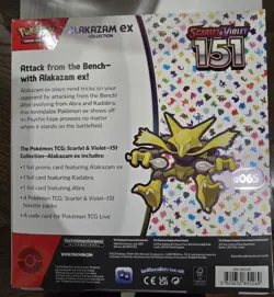 Pokemon Alakazam EX TCG Scarlet and Violet 151 Collection - Image 2