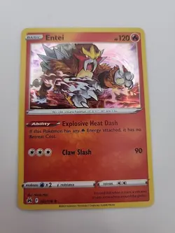 Pokemon TCG Entei #21 Sword & Shield - Crown Zenith Holo NM - Image 1