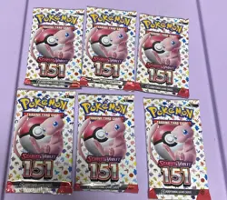 Lot Of 6 Pokemon Scarlet & Violet 151 - Sealed Booster Pack - ENGLISH - Image 1