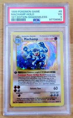 PSA 3 VG 1999 POKEMON GAME MACHAMP HOLO 1ST EDITION SHADOWLESS G1879 - Image 1