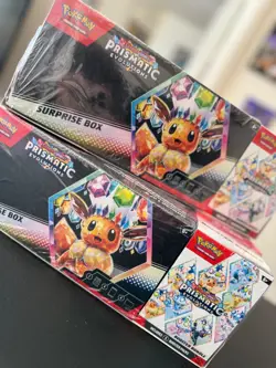 Pokemon Prismatic Evolutions Surprise Box + Booster Bundle Sams Club Sealed (3) - Image 4