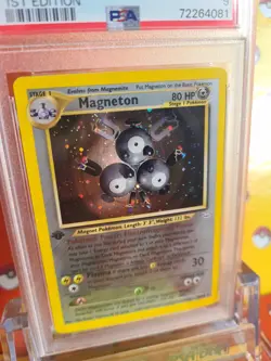 Pokemon 1st Edition Neo Revelation Magneton Holo 10/64 PSA 9 - Image 2