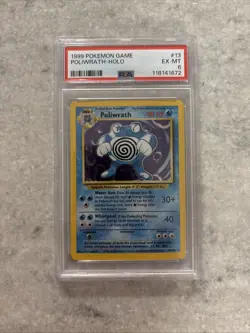 1999 Pokemon Game Poliwrath Holo #13 PSA 6 EX-MT - Image 1