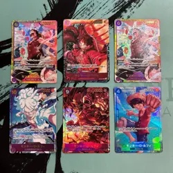 Bandai Luffy One Piece Trading Card Set 6 Card Lot Authentic Rare Genuine - Image 1