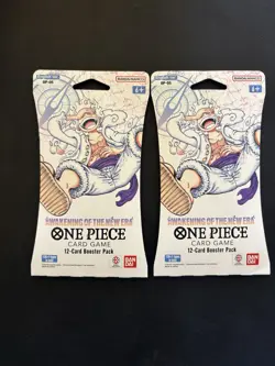 One Piece AWAKENING OF THE NEW ERA English Sleeved Booster Pack Sealed 12-Cards - Image 1