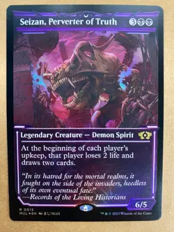 MTG 1x FOIL Seizan, Perverter of Truth 15 MOM Multiverse Legends Magic the x1 NM - Image 1