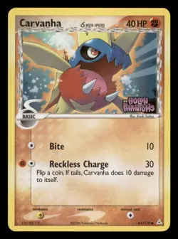 Lightly Played Carvanha 61/110 Reverse Holo Holon Phantoms Common - Image 1