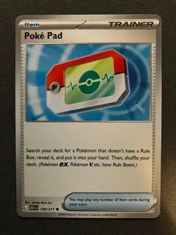 Pokemon TCG Ascended Heroes Pokepad Card 198/217 Poke Pads NM/M Condition - Image 1