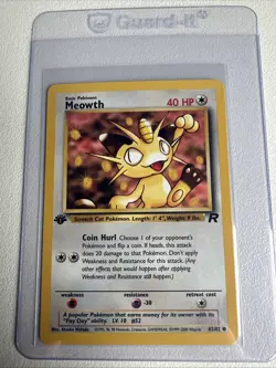 Meowth 1st edition Team Rocket 62/82 WOTC vintage Pokemon - Image 1