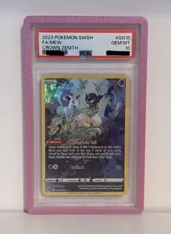 Pokemon TCG Mew GG10/GG70 Ultra Rare Full Art Crown Zenith PSA 10 Gem Mint - Image 1