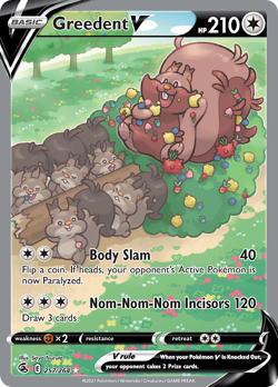 Greedent V 257/264 Rare Ultra Fusion Strike Pokemon NM/M - Image 4