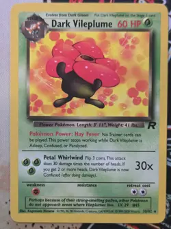 Pokemon TCG Dark Vileplume 30/82 Non Holo Rare Team Rocket Unlimited Vintage - Image 1