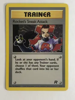 Pokemon TCG Team Rocket Set Non Holo Rocket's Sneak Attack 72/82 Light Played - Image 1