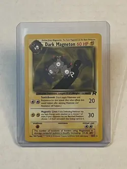 VTG Pokemon TCG Dark Magneton 28/82 Team Rocket Non Holo Rare Unlimited WOTC LP - Image 1