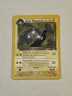 VTG Pokemon TCG Dark Magneton 28/82 Team Rocket Non Holo Rare Unlimited WOTC LP - Image 3