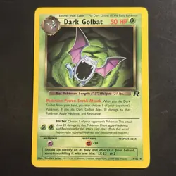 Vintage Pokemon Team Rocket Dark Golbat 24/82 Non-holo Rare WotC 2000 - Image 1