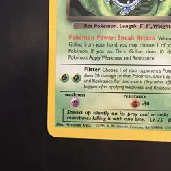 Vintage Pokemon Team Rocket Dark Golbat 24/82 Non-holo Rare WotC 2000 - Image 5