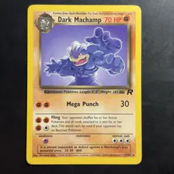 Vintage Pokemon Team Rocket Dark Machamp 27/82 Non-holo Rare WotC 2000 - Image 1