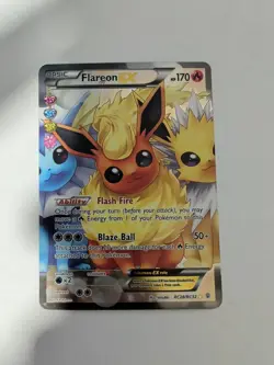 2016 POKEMON GENERATIONS #RC28/RC32 FLAREON EX ULTRA RARE - Image 1