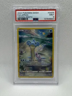 Lapras Crown Zenith: Galarian Gallery Holo Card GG05/GG70 PSA 9 - Image 1
