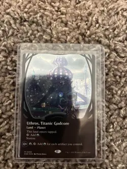 Uthros, Titanic Godcore (Borderless) (Galaxy Foil) Edge of Eternities Foil NM - Image 1