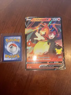 JUMBO Lance’s Charizard V Card SWSH133 Pokemon Celebrations TCG Black Star Promo - Image 1