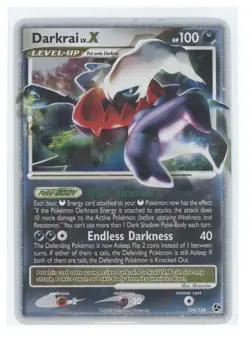 2008 Pokemon Diamond & Pearl Great Encounters Darkrai lv.X Holo Rare #104/106 - Image 1